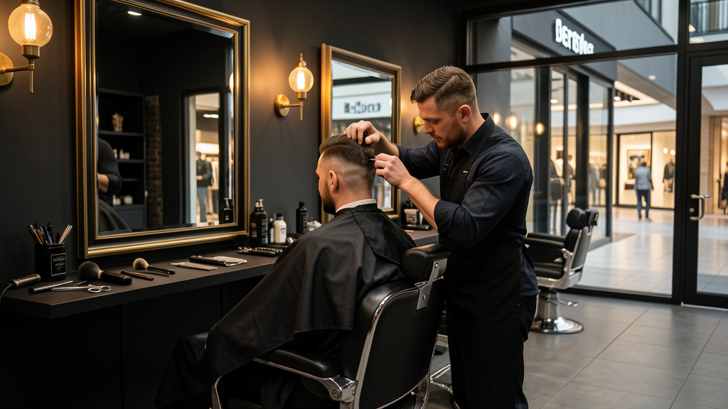 Barber pri práci